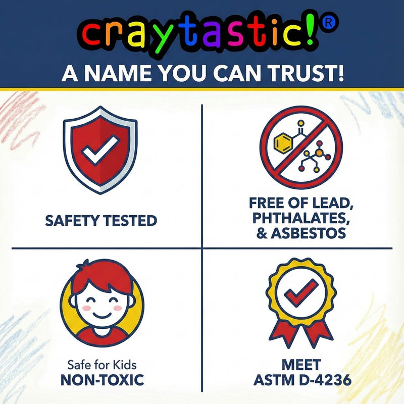 Craytastic 25 Bulk Crayon Packs of 4 (100 count) - Bulk Crayons for kids - Party Favors, Teachers, Party Favors, Classrooms, Restaurants - Individually Wrapped, Non-Toxic - Image 3