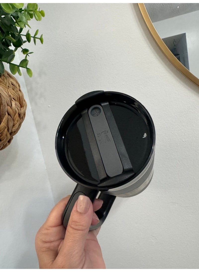 Stanley Quencher H2.0 FlowState 40oz Black Stainless Steel Vacuum Insulated Tumbler with Leak-Resistant Lid & Reusable Straw | Double-Wall Design Keeps Drinks Cold for 40 Hours or Hot for 7 | BPA-Free, Eco-Friendly, Dishwasher Safe Travel Mug for Home, Office & Gym - Image 3