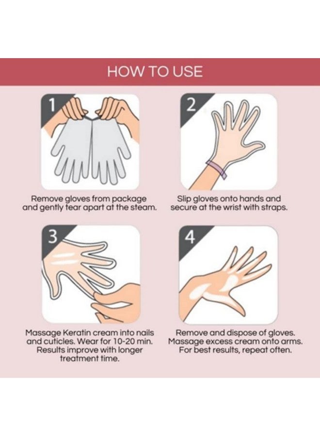 بودي بيور قفازات بوديبور الفاخرة للعناية باليدين بالكيراتين | قفازات مرطبة للأيدي الجافة، لتقوية الأظافر وتنعيم البشرة | تجربة سبا منزلية | خالية من المواد الكيميائية ومناسبة لجميع أنواع البشرة | 4 أزواج - Image 5