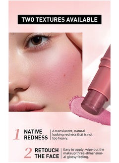 QiBest Monochromatic Multi Stick,Blush Highlighter Stick,Moisture and Lightweight Highlighters Makeup Stick，Blendable and Smooth(#01)  - Image 3