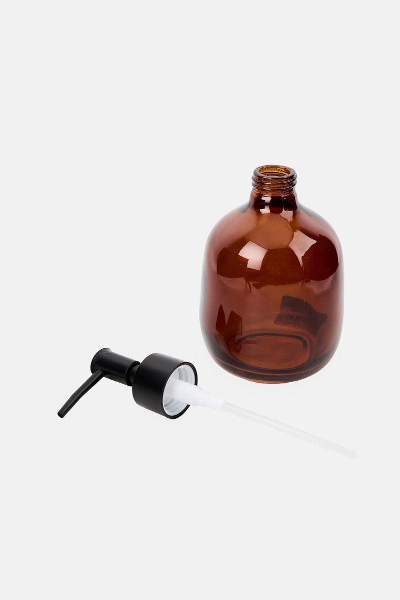 Muy Mucho Glass Soap Dispenser, Brown - Image 2
