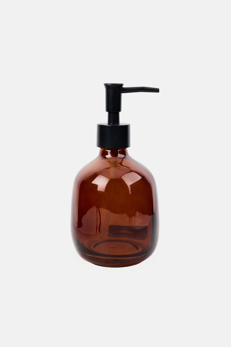 Muy Mucho Glass Soap Dispenser, Brown - Image 1