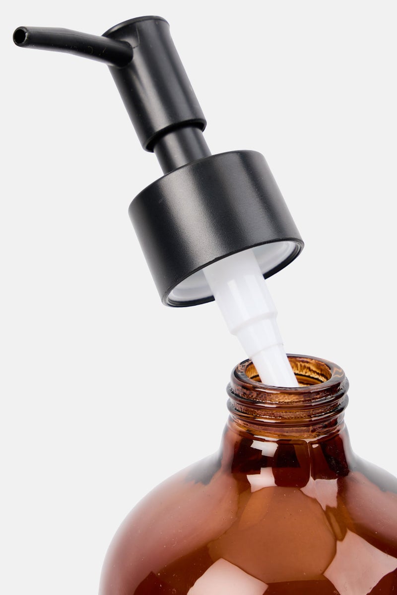 Muy Mucho Glass Soap Dispenser, Brown - Image 3