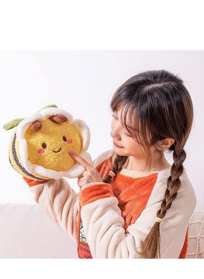 Generic - Flower Bee Plush Toy, 11“ Funny C ute Stuffed Plushie Pillow Doll, Soft Fluffy Birthday Hugging Cushion Decor, Present for Kids and Adults - Image 1