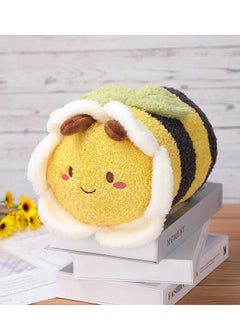 Flower Bee Plush Toy, 11“ Funny C ute Stuffed Plushie Pillow Doll, Soft Fluffy Birthday Hugging Cushion Decor, Present for Kids and Adults