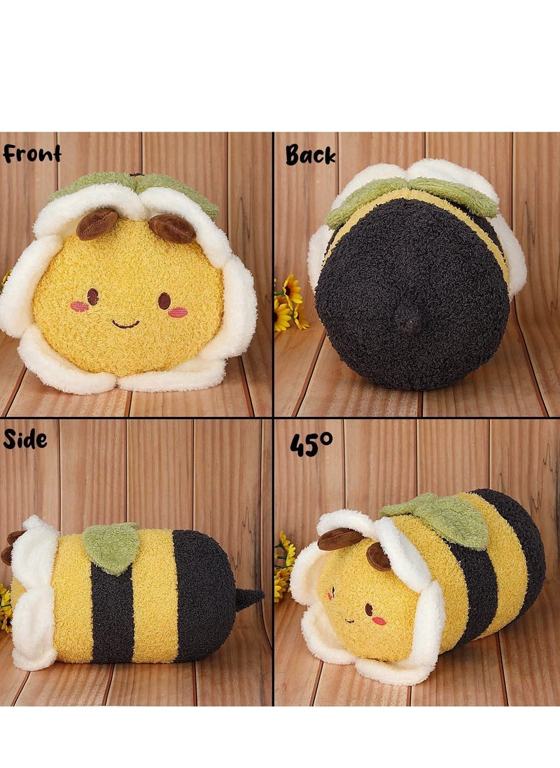 Generic - Flower Bee Plush Toy, 11“ Funny C ute Stuffed Plushie Pillow Doll, Soft Fluffy Birthday Hugging Cushion Decor, Present for Kids and Adults - Image 1