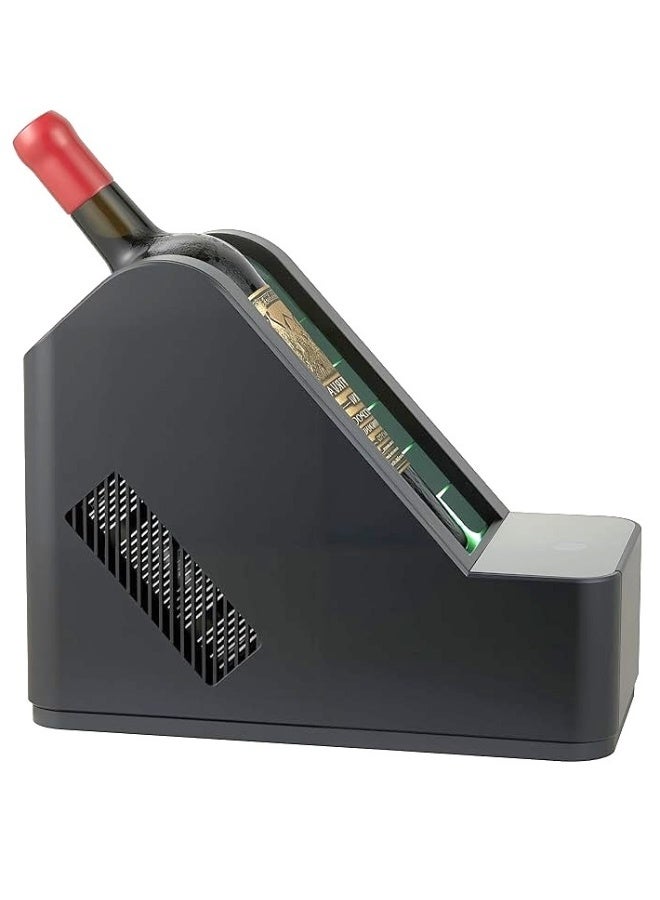 فيبارتي مبرد كهربائي احترافي للنبيذ والشمبانيا - مبرد زجاجة واحدة سعة 750 مل بدون ثلج مع تحكم رقمي في درجة الحرارة (0-20 درجة مئوية) | مبرد مكتبي محمول من الفولاذ المقاوم للصدأ للمنزل، والمركبات الترفيهية، واليخوت، وكهدية - Image 2
