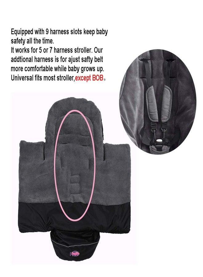 SUNDAY Anti-Kick Stroller Blanket,Toddler Stroller Universal Footmuff Cosy Toes Buggy Pushchair Sleeping Bag Waterproof,Anti-Slip,Extendable,Multifunction Use Stroller Winter Cover - Image 5