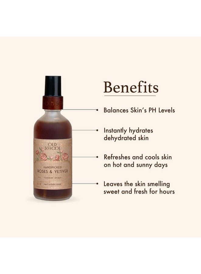 Old School Rituals Handpicked Roses & Vetiver Face Toner Mist | Instant Hydration, Pore Tightening & Glow Enhancer | Refreshes, Soothes, & Revitalizes Skin | 100ml - Image 3
