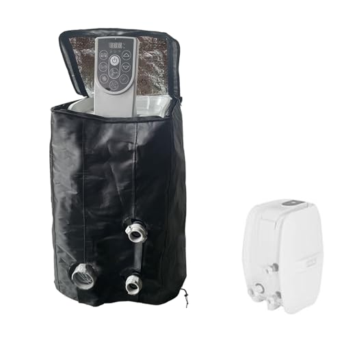 XCZ hot tub pump cover With thermal insulation aluminum film waterproof sunscreen insulation Spa heat pump insulation cover Black cover only - Image 1