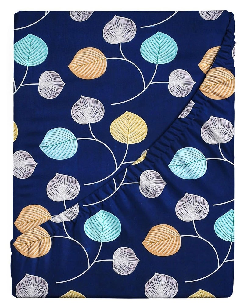 BSB HOME Premium Cotton 160 TC 210Tc Elastic Fitted Bedsheets with 2 Pillow Covers|Double Bed with Corner Elastic Wrinkelfree Supersoft Floral Pattren Breathable |Size-72X68+ 6 Inches |Multicolour5 - Image 2