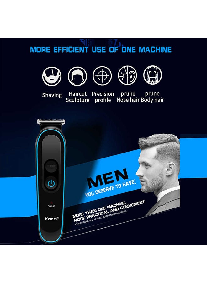 Kemei KM-690 Professional 5-In-1 Multi-Function Hair Clipper Set Blue/Black - Image 5