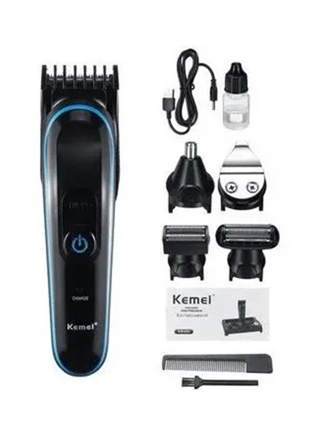 Kemei KM-690 Professional 5-In-1 Multi-Function Hair Clipper Set Blue/Black - Image 3