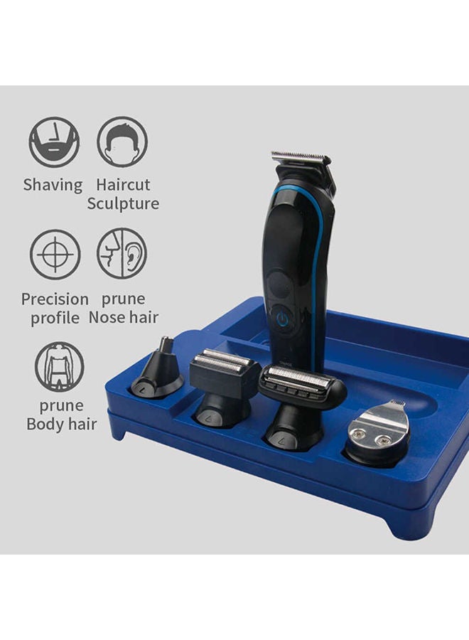 Kemei KM-690 Professional 5-In-1 Multi-Function Hair Clipper Set Blue/Black - Image 4