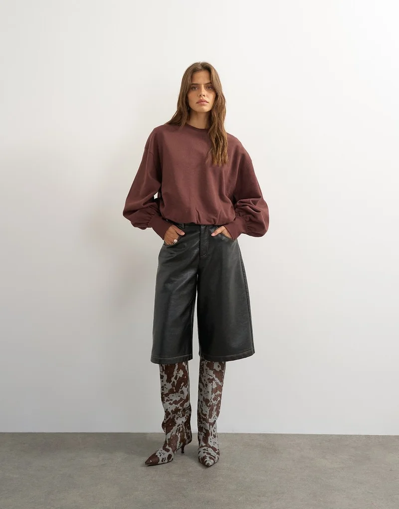 Topshop  Long Sleeve Bubble Hem Sweatshirt for Women | Best Price UAE