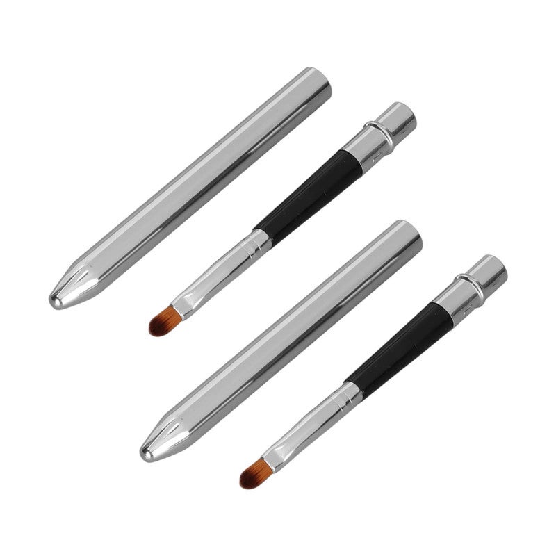 Lip Brush: Small Aluminium Tube - Extended Sealing Design With Cover, Easy Cleaning Lipstick Brush for Daily Makeup, Professional Salon or Home Use - Image 1