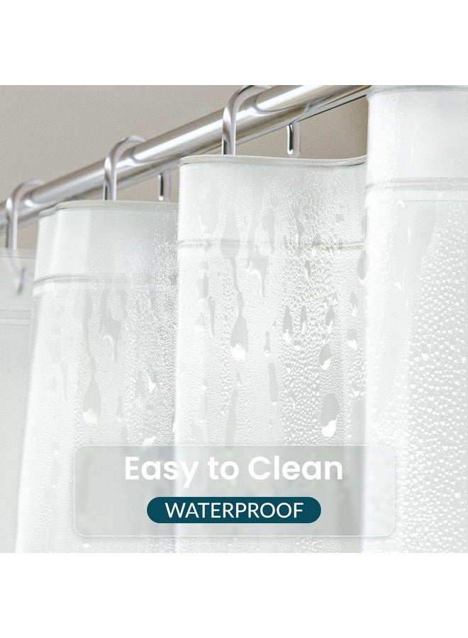 Titanker Extra Long Shower Curtain Liner 72 x 84 Plastic Frosted Shower Liner Waterproof Shower Curtain Liner PEVA Shower Curtains for Bathroom with Magnets and Rustproof Metal Grommets - Image 4