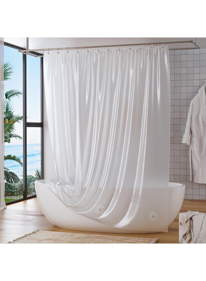 Titanker Extra Long Shower Curtain Liner 72 x 84 Plastic Frosted Shower Liner Waterproof Shower Curtain Liner PEVA Shower Curtains for Bathroom with Magnets and Rustproof Metal Grommets - Image 3