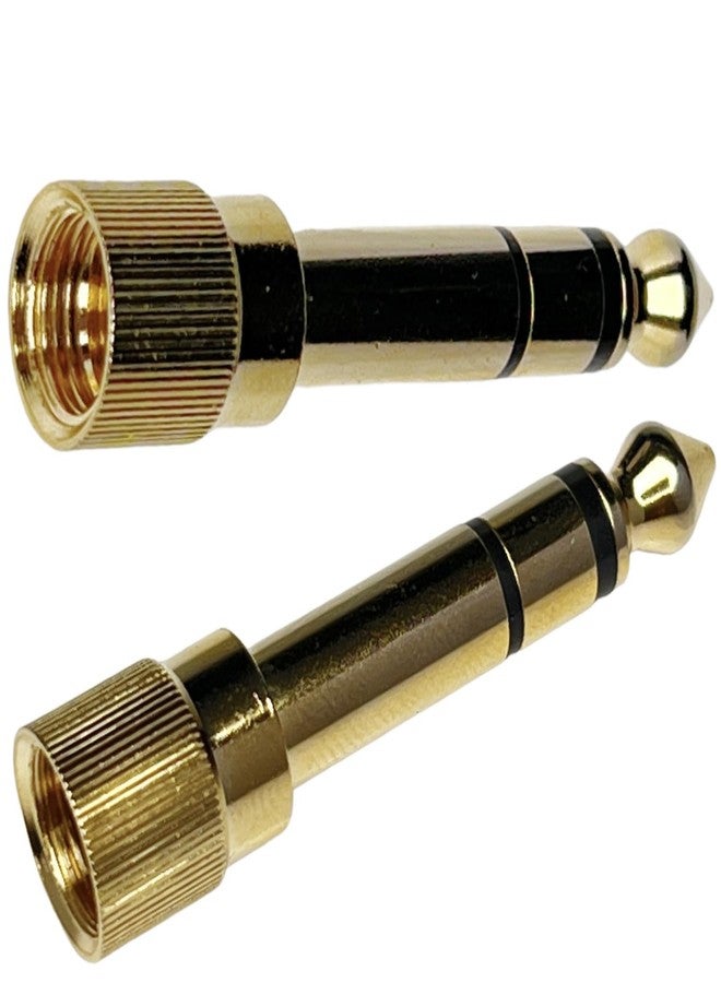 CESS 2-Pack 1/4" Stereo Phone Screw-On Adapter - Male 1/8" to Male 1/4" - 3.5mm Stereo to 6.35mm Stereo - Image 4