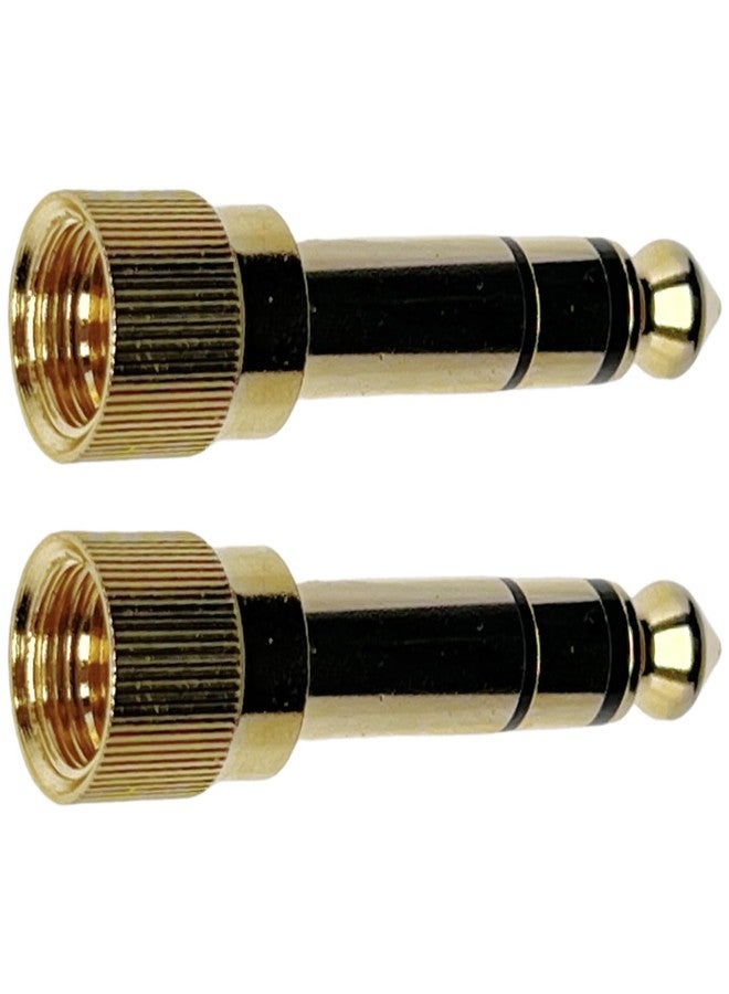 CESS 2-Pack 1/4" Stereo Phone Screw-On Adapter - Male 1/8" to Male 1/4" - 3.5mm Stereo to 6.35mm Stereo - Image 3