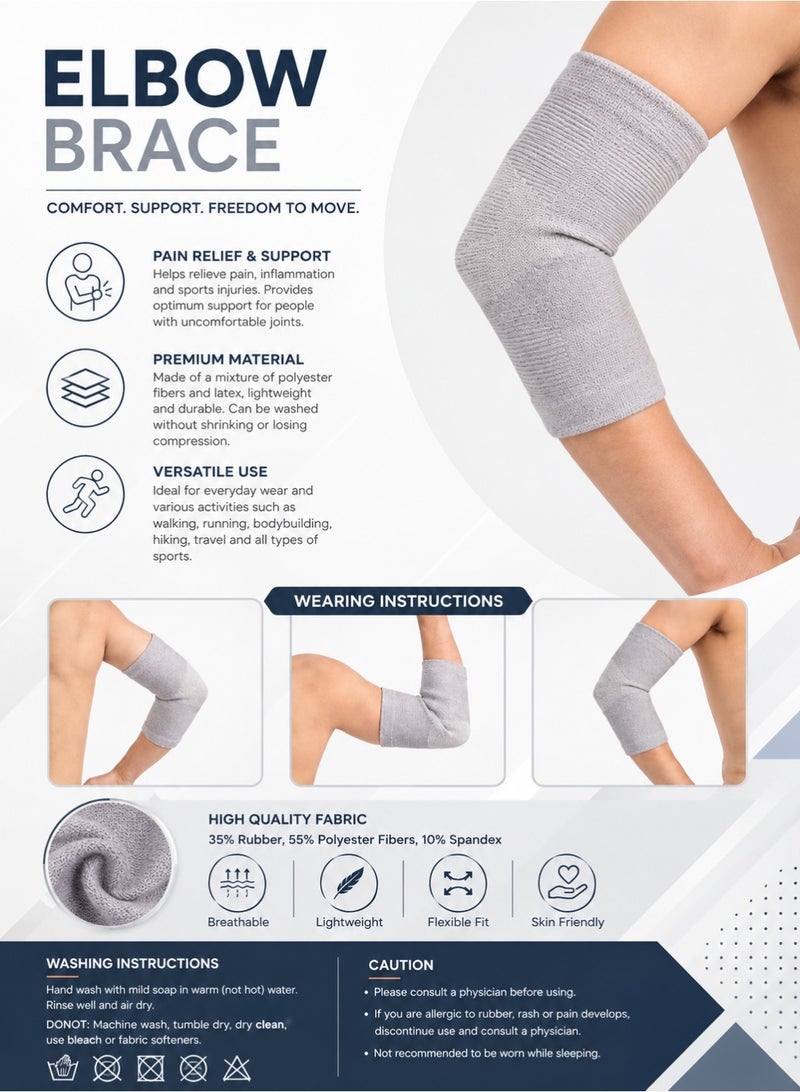 DBLEW Elbow Brace Compression Sleeve for Elbow Pain Relief, Sports Support and Joint Protection, Medium - Image 2