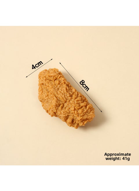 Simulation Food Chicken Leg Chicken Wings Model KFC Food Play Fried Chicken Leg Fried Chicken Wings Window Display Props Keychain-Color:Fried Chicken Wings (refrigerator Magnets)