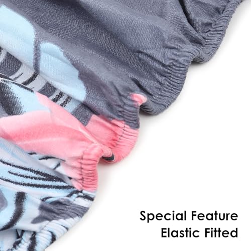 Nivasam Cotton Feel Glace Cotton Elastic Fitted Printed King Size Double Bed Bedsheet with 2 Pillow Cover(72"x78") 300-350 threadcount (Design5) - Image 3