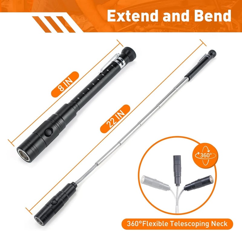 EGIFI Gifts for Him, Rechargeable Magnetic Pickup Tool, Telescoping Magnetic Flashlight Pick Up Tool, Christmas Stocking Stuffers for Men Adults, Cool Gadgets Birthday Gifts for Men, Husband, Boyfriend - Image 4