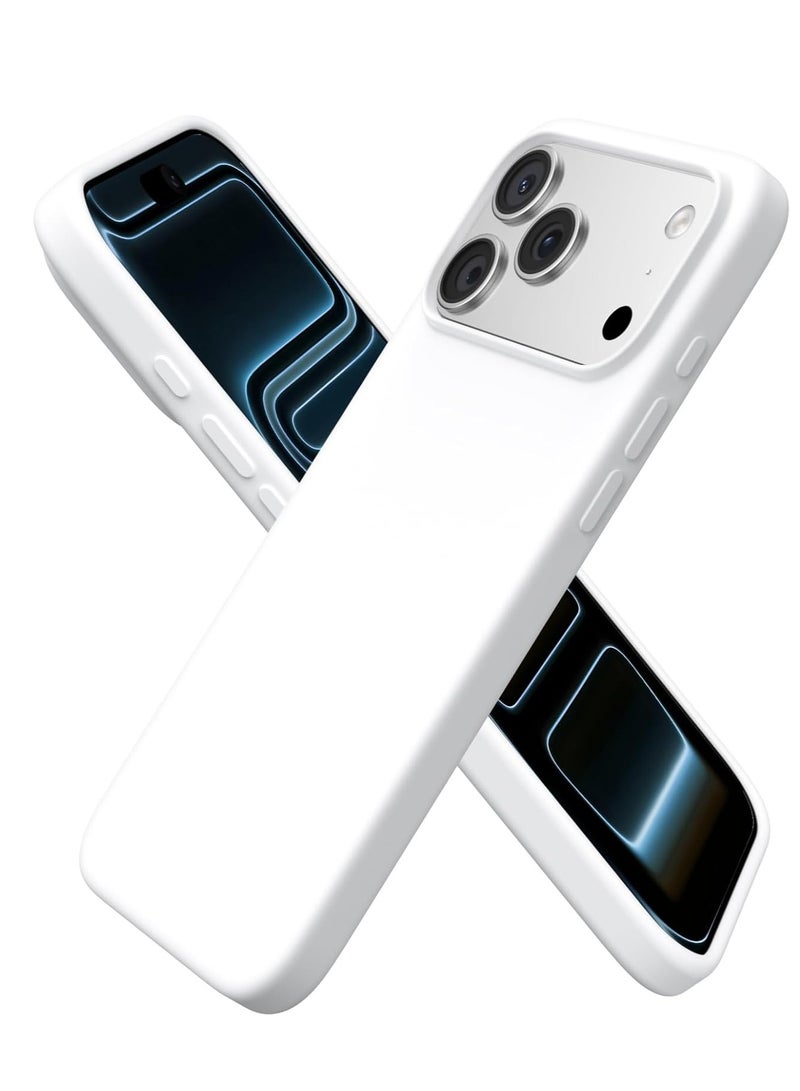 Silicone Case for IPhone 17 Pro Soft Gel Cover Full Body Shockproof Protection Matte Finish Cover Soft Microfiber Lining Cushion Slim Case (With) - Image 1