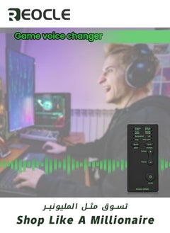REOCLE Portable Voice Changer Handheld Microphone Voice Changer with 7 Sound Effects Live Sound Card Voice Changer Handheld Sound Card Mini Voice Changer Device Compatible with iPad/Mobile Phone/Computer/Lap  - Image 2
