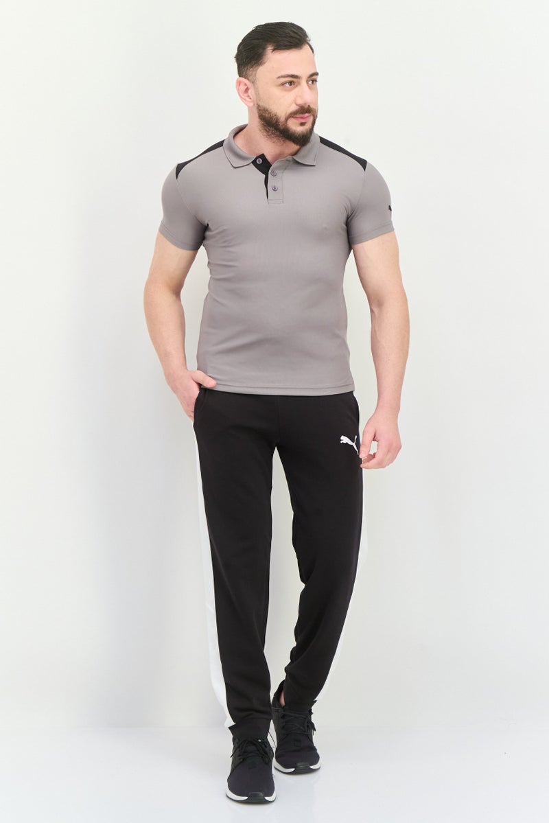 PUMA Men Sportswear Fit Short Sleeves Training Polo Shirt, Grey  - Image 4
