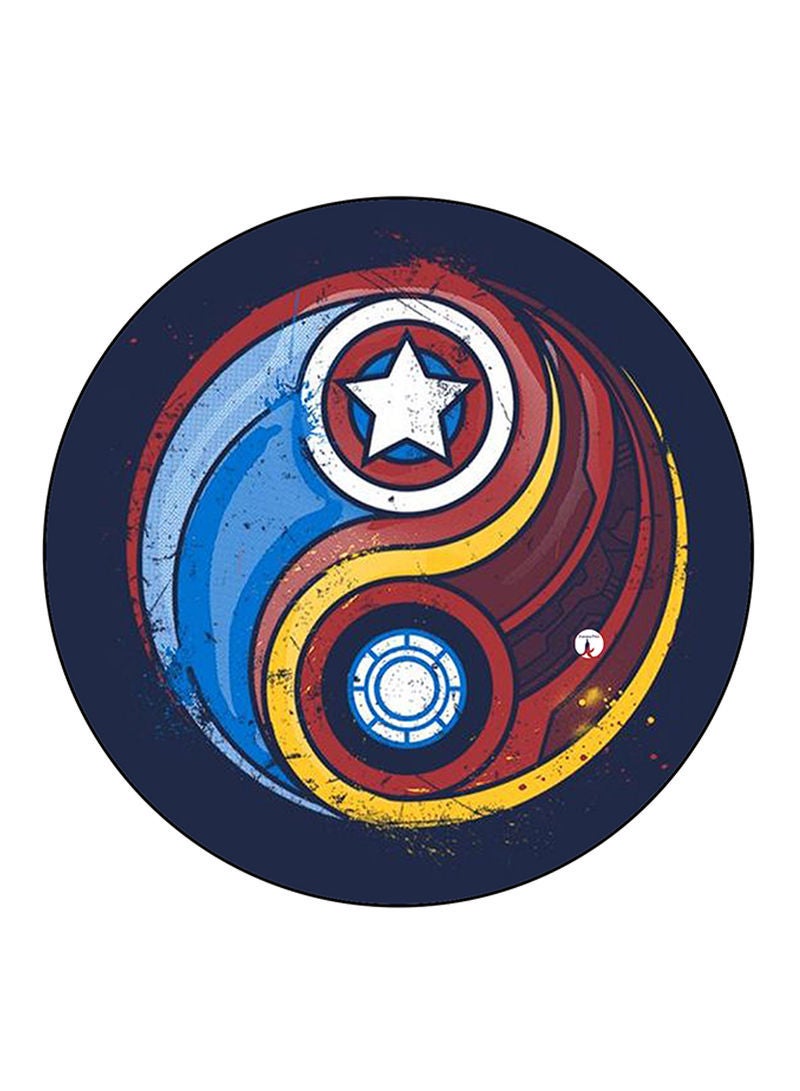 RKN Iron Man And Captain America Printed Mouse Pad  Multicolour