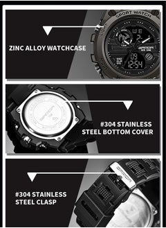 Sanda SANDA 739 G Style Men Digital Watch Military Sports Watches Dual Display Waterproof Electronic Wristwatch Black  - Image 5