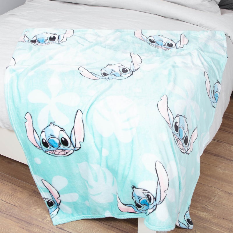 Jay Franco Disney Lilo & Stitch Throw Blanket with Gift Box - Kids Super Soft Special Edition Floral Fleece Bedding - Plush Throw Measures 46 x 60 Inches - Image 5