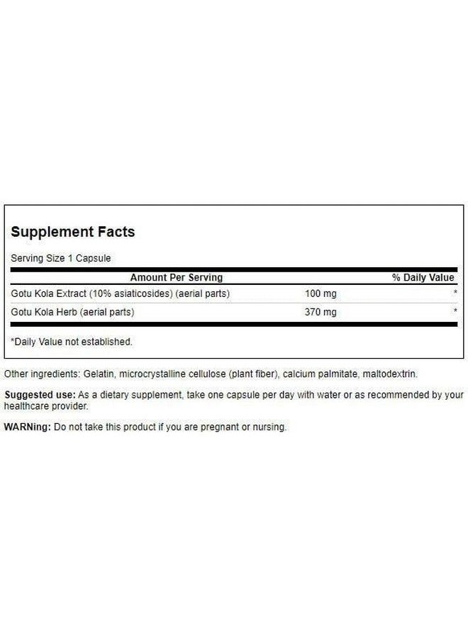 Swanson Gotu Kola (Standardized) 100 Milligrams 120 Capsules - Image 2