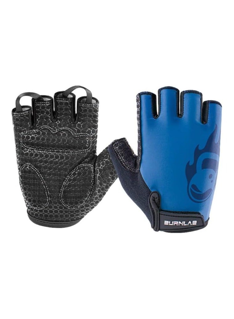 BURNLAB Gym Gloves Pro Blue and Black - Image 1