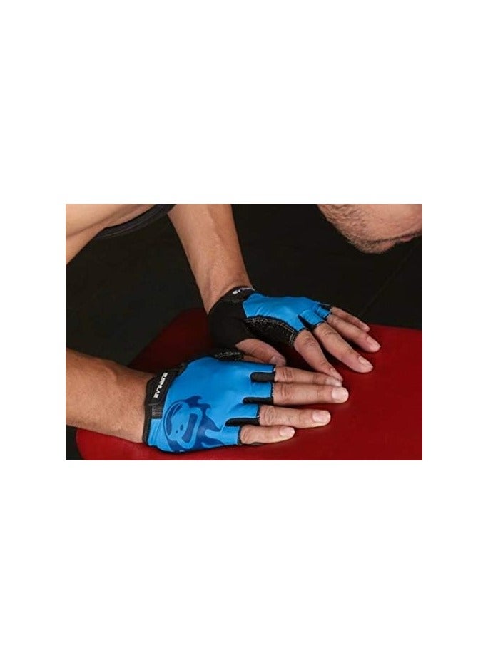 BURNLAB Gym Gloves Pro Blue and Black - Image 5