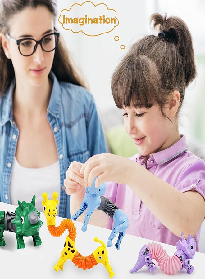 8 Pcs Animal Pop Tubes Fidget Toys Unicorn Giraffe Fidget Sensory Toy for Kids and Adults Anxiety Stress Relief Toys - Image 4