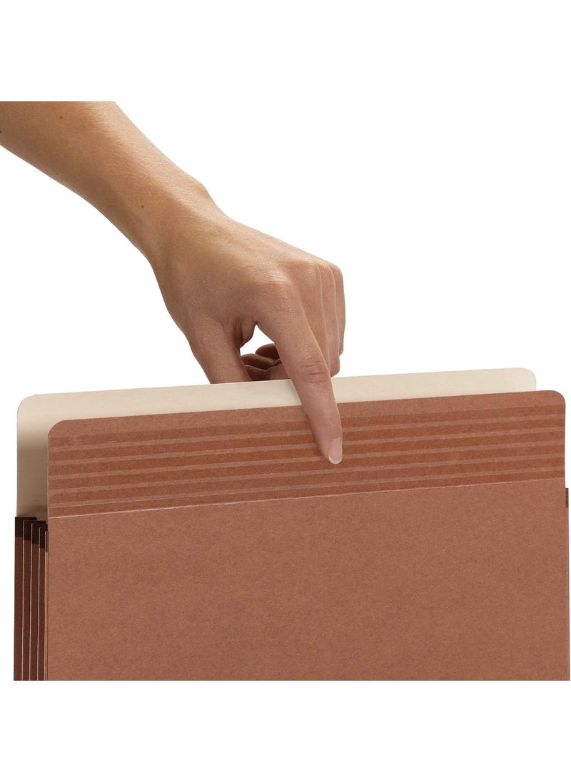 Smead Smead Easy Grip File Pocket StraightCut Tab 312 Expansion Legal Size Redrope 25 per Box 73210  - Image 3