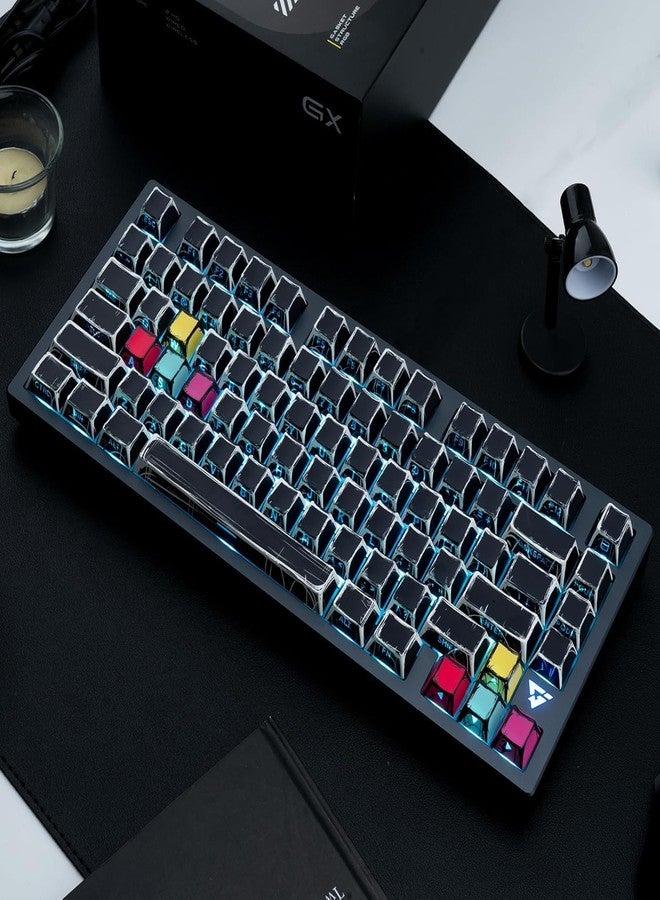 TIMSEKER 135 Keys Black Manga Shine Through Keycap, Dye Sublimation Cherry Profile PBT Keycap Set, Anime Gaming Keycap for ISO/ANSI Layout Mechanical Gaming Keyboard - Image 3