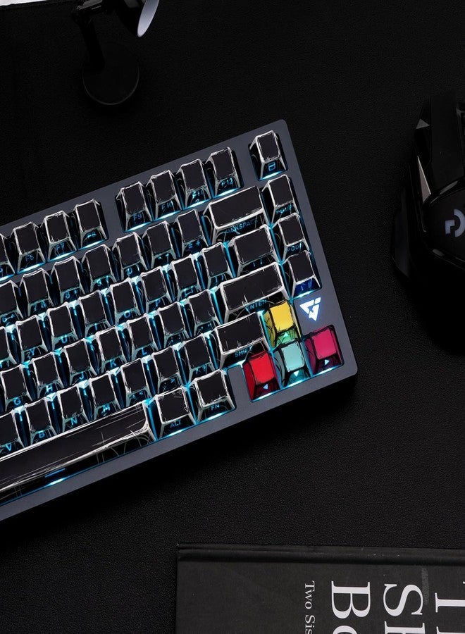 TIMSEKER 135 Keys Black Manga Shine Through Keycap, Dye Sublimation Cherry Profile PBT Keycap Set, Anime Gaming Keycap for ISO/ANSI Layout Mechanical Gaming Keyboard - Image 5