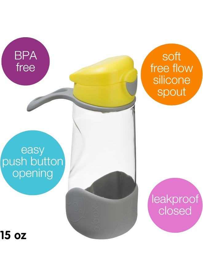 b.box 15 oz Sport Spout Kids Water Bottle for School, Sports, Travel, Daycare. Leakproof, Spill Proof, Dishwasher Safe. Easy Grip Triangle Shape, Durable Tritan Material. BPA Free. - Image 3