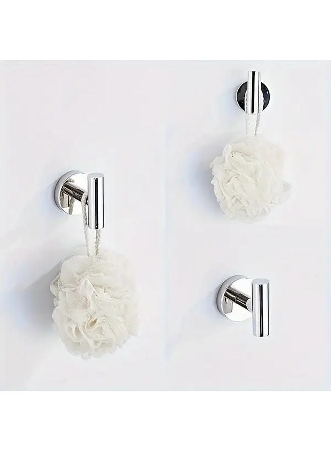 Polished Chrome 8 Pcs Bathroom Hardware Set Towel Bar Ring Holder Hook - Image 4