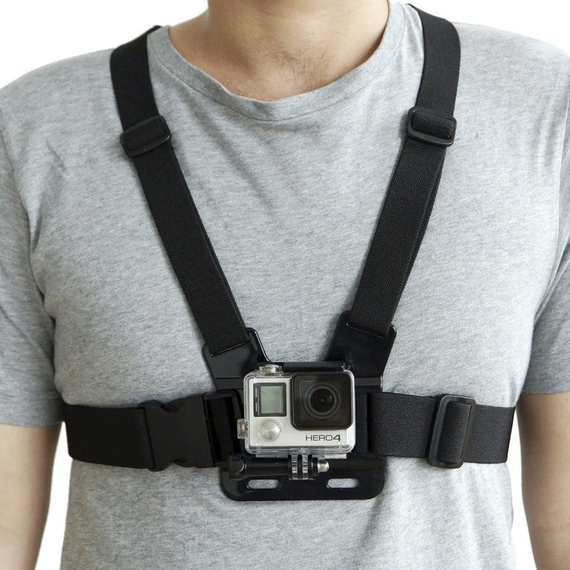 Quikprof Handlebar Plastic Adjustable Chest Strap Mount Body Belt Harness for Hero, YiCam & Other Action Cameras - Black (1 Year Warranty) - Image 5