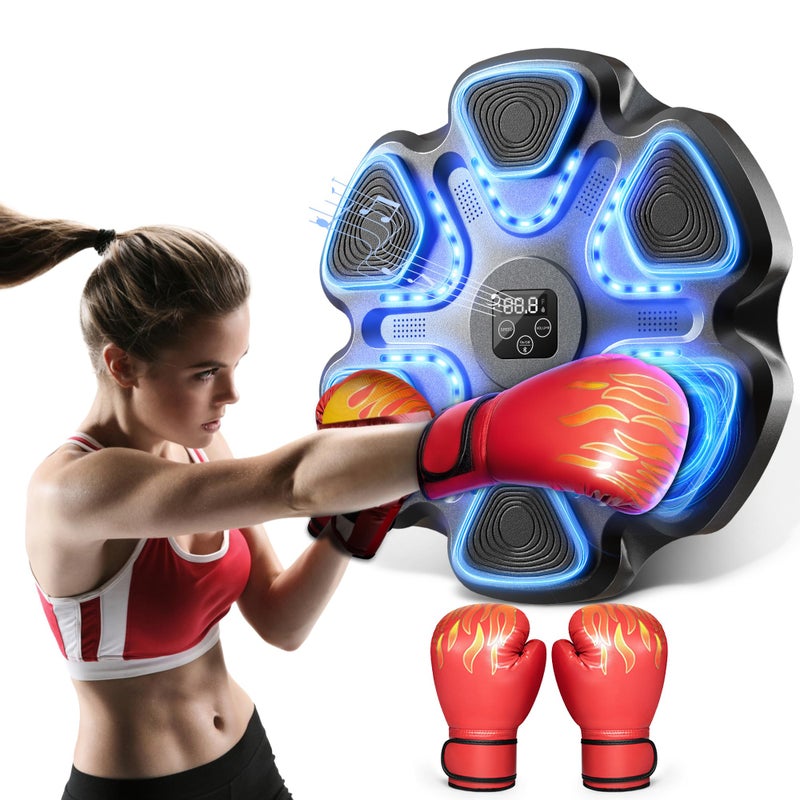 SPIEEK Music Boxing Machine Boxing Machine Wall Mounted Music with Gloves Electronic Boxing Target for Adults Smart Boxing Training Equipment Boxing Machine for Home and Gym - Image 2