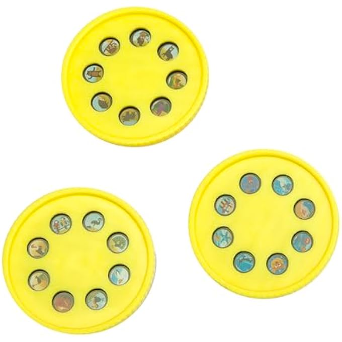 105954676 LIGHT PROJECTOR ANIMALS, PROJECTS COLOURED IMAGES, 3 DISCS WITH 8 MOTIFS EACH, 12 CM, FROM 3 YEARS - Image 3