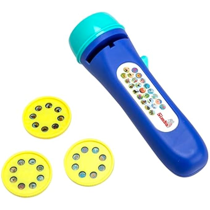 105954676 LIGHT PROJECTOR ANIMALS, PROJECTS COLOURED IMAGES, 3 DISCS WITH 8 MOTIFS EACH, 12 CM, FROM 3 YEARS - Image 1