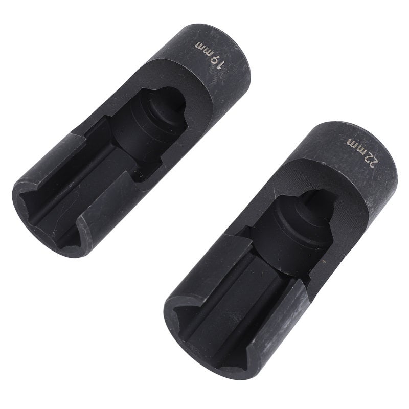1/2 Inch Fuel Line Socket 19mm+22mm Chrome Vanadium Steel - 15‑30Nm Torsion Injector Fuel Line Socket for Confined Space Fastener Removal - Image 3