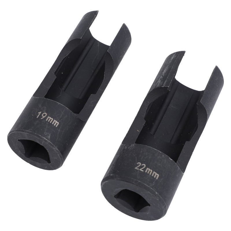 1/2 Inch Fuel Line Socket 19mm+22mm Chrome Vanadium Steel - 15‑30Nm Torsion Injector Fuel Line Socket for Confined Space Fastener Removal - Image 5