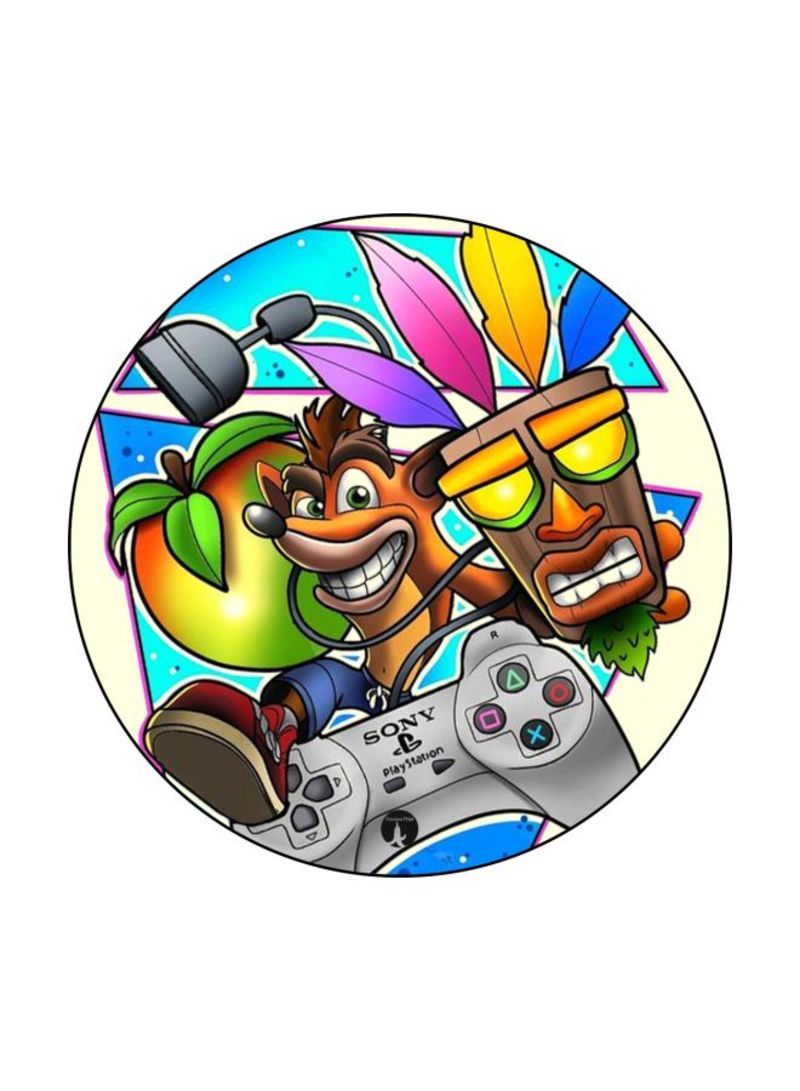RKN Video Game Crash Printed Badge Pink/Yellow/Green - Image 1